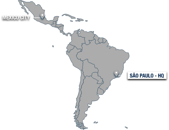 Map of A&M Global Tag locations in Latin America