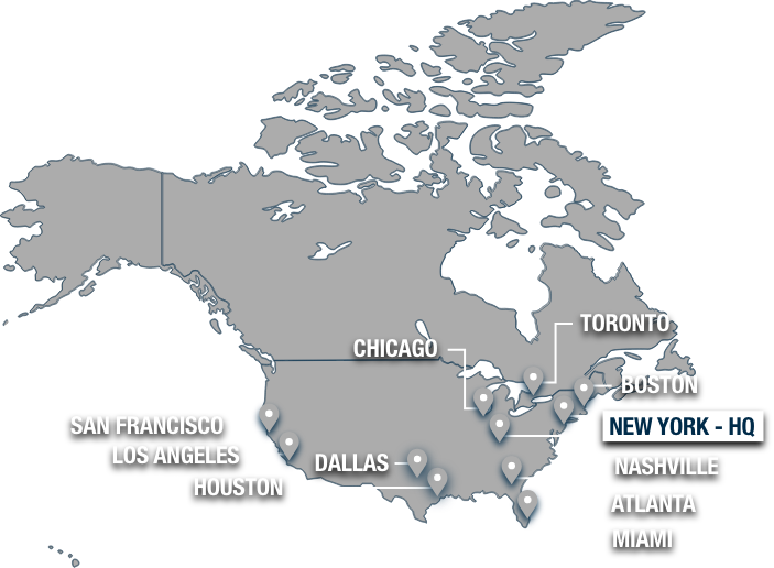 Map of A&M Global Tag locations in North America